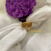 Premium AD Stone Toe Rings Tilak- White -G7527
